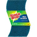 3M Scotch-Brite Non-Scratch Scour Pads, Size 3 X 6, Blue, 10/Carton 62310